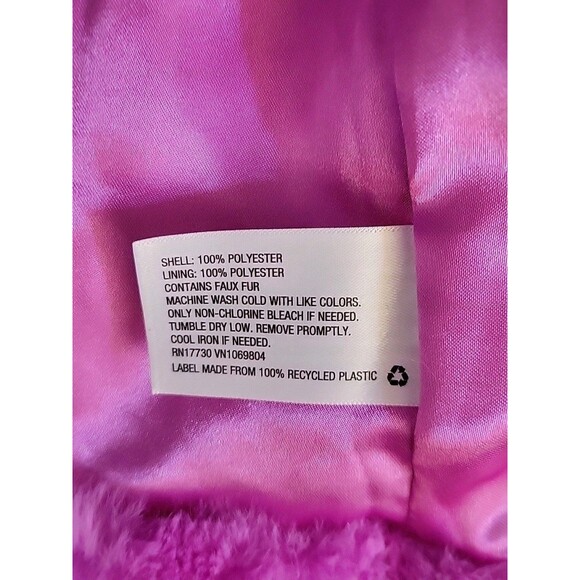 Cat & Jack Faux Fur Lavender Multi Color Plush Toddler Coat Jacket New 18 Mos - Picture 8 of 10